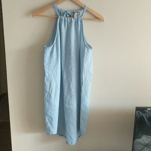 LOFT cottagecore chambray dress